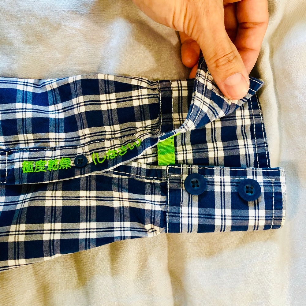 Superdry Blue Check Long Sleeve Washbasket Shirt S - Picture 4 of 8